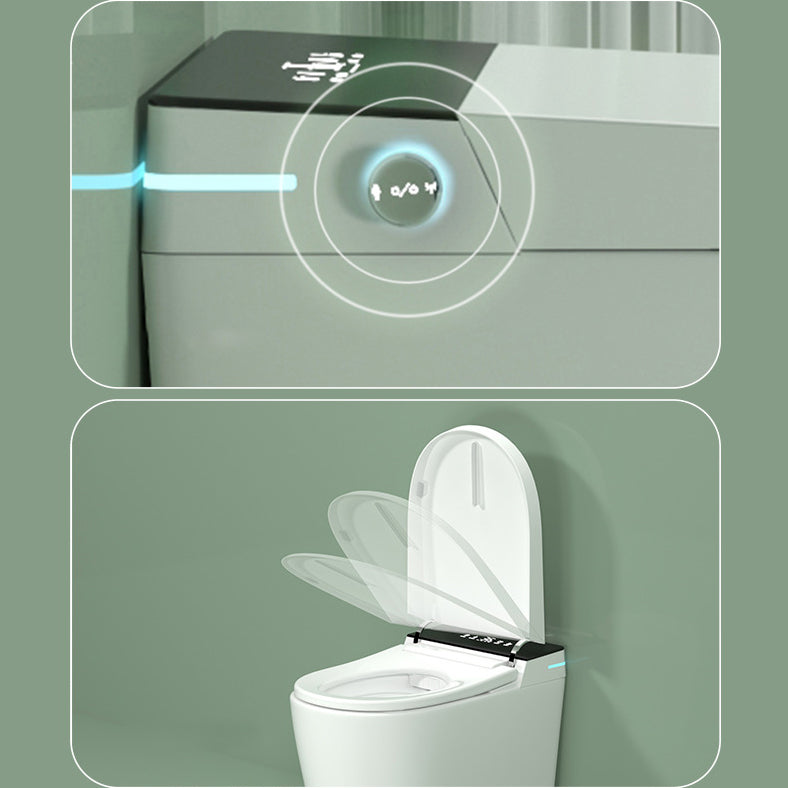 Modern Flush Toilet Heated Seat One-Piece Toilet with Slow Close Seat Clearhalo 'Bathroom Remodel & Bathroom Fixtures' 'Home Improvement' 'home_improvement' 'home_improvement_toilets' 'Toilets & Bidets' 'Toilets' 6191116