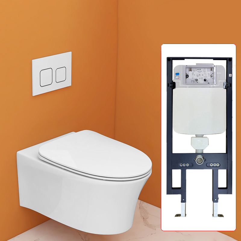 Modern Siphon Jet Toilet Bowl Wall Mount Flush Toilet with Seat for Bathroom 15"L x 21"W x 11"H Toilet with Tanker Clearhalo 'Bathroom Remodel & Bathroom Fixtures' 'Home Improvement' 'home_improvement' 'home_improvement_toilets' 'Toilets & Bidets' 'Toilets' 6191151