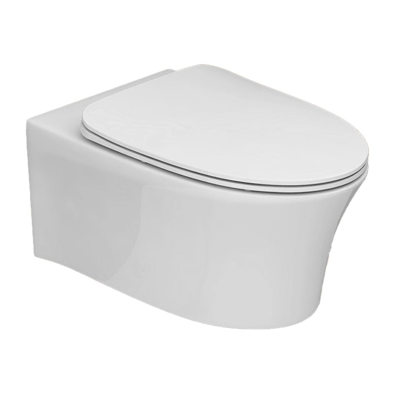 Modern Siphon Jet Toilet Bowl Wall Mount Flush Toilet with Seat for Bathroom Clearhalo 'Bathroom Remodel & Bathroom Fixtures' 'Home Improvement' 'home_improvement' 'home_improvement_toilets' 'Toilets & Bidets' 'Toilets' 6191159