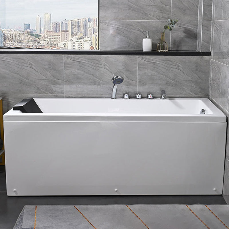 Freestanding Acrylic Bathtub Modern Stand Alone Soaking Tub with Pop-up Drain Clearhalo 'Bathroom Remodel & Bathroom Fixtures' 'Bathtubs' 'Home Improvement' 'home_improvement' 'home_improvement_bathtubs' 'Showers & Bathtubs' 6194136