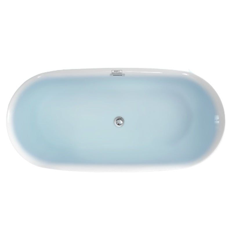 Bathroom Acrylic Oval Bathtub Soaking Tubs without Base in White Clearhalo 'Bathroom Remodel & Bathroom Fixtures' 'Bathtubs' 'Home Improvement' 'home_improvement' 'home_improvement_bathtubs' 'Showers & Bathtubs' 6194212