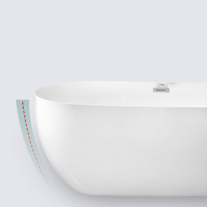 Bathroom Acrylic Oval Bathtub Soaking Tubs without Base in White Clearhalo 'Bathroom Remodel & Bathroom Fixtures' 'Bathtubs' 'Home Improvement' 'home_improvement' 'home_improvement_bathtubs' 'Showers & Bathtubs' 6194215