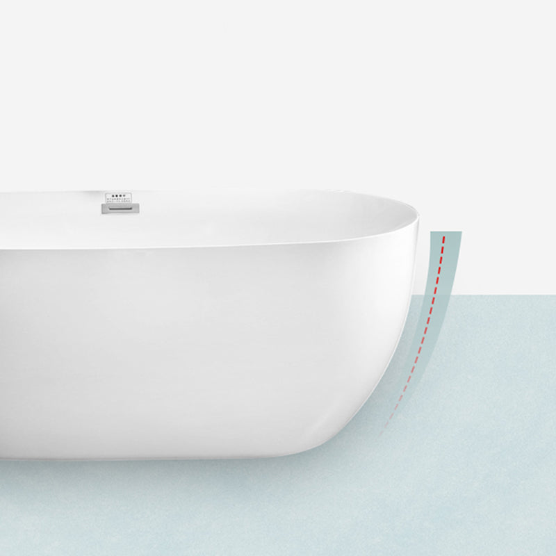 Bathroom Acrylic Oval Bathtub Soaking Tubs without Base in White Clearhalo 'Bathroom Remodel & Bathroom Fixtures' 'Bathtubs' 'Home Improvement' 'home_improvement' 'home_improvement_bathtubs' 'Showers & Bathtubs' 6194217