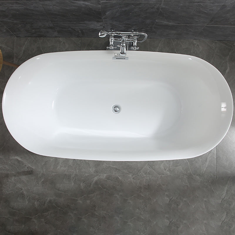 Bathroom Acrylic Oval Bathtub Soaking Tubs without Base in White Clearhalo 'Bathroom Remodel & Bathroom Fixtures' 'Bathtubs' 'Home Improvement' 'home_improvement' 'home_improvement_bathtubs' 'Showers & Bathtubs' 6194227