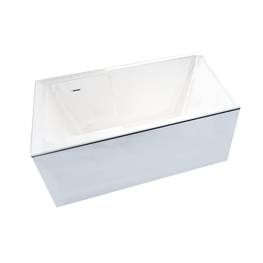 Freestanding Acrylic Bathtub Modern Stand Alone Soaking Tub with Slotted Overflow Drain Clearhalo 'Bathroom Remodel & Bathroom Fixtures' 'Bathtubs' 'Home Improvement' 'home_improvement' 'home_improvement_bathtubs' 'Showers & Bathtubs' 6194243