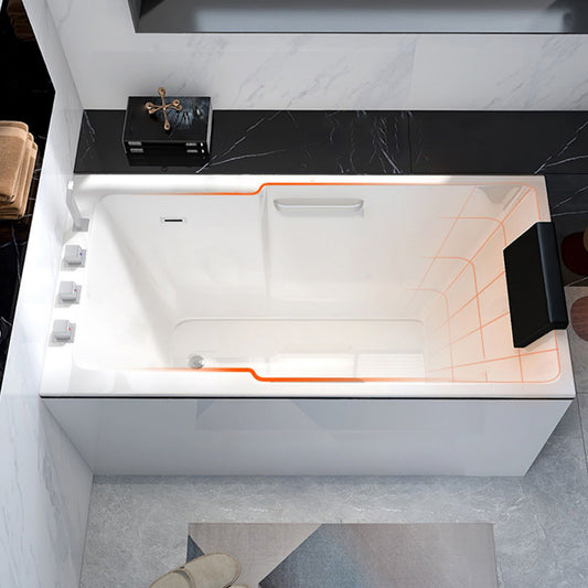 Freestanding Acrylic Bathtub Modern Stand Alone Soaking Tub with Slotted Overflow Drain Clearhalo 'Bathroom Remodel & Bathroom Fixtures' 'Bathtubs' 'Home Improvement' 'home_improvement' 'home_improvement_bathtubs' 'Showers & Bathtubs' 6194246