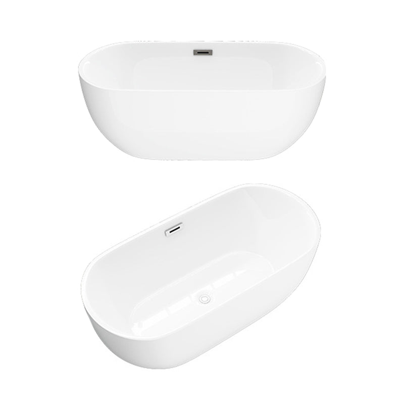 Matte Finish Acrylic Freestanding Tub Contemporary Oval Bathtub Clearhalo 'Bathroom Remodel & Bathroom Fixtures' 'Bathtubs' 'Home Improvement' 'home_improvement' 'home_improvement_bathtubs' 'Showers & Bathtubs' 6194270