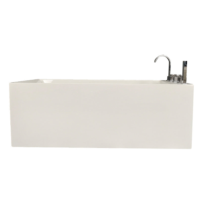 Modern Style Acrylic Rectangular Tub White Bath Tub with Internal Drain Clearhalo 'Bathroom Remodel & Bathroom Fixtures' 'Bathtubs' 'Home Improvement' 'home_improvement' 'home_improvement_bathtubs' 'Showers & Bathtubs' 6194285