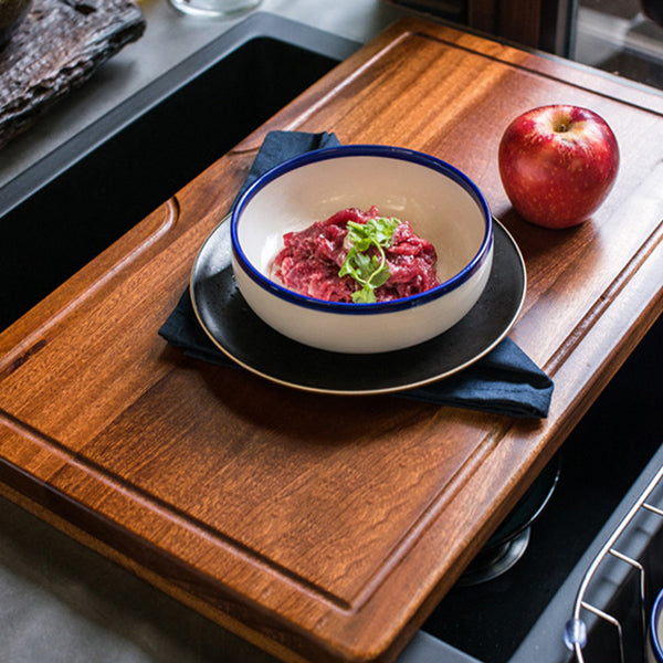 Stone Farmhouse Kitchen Sink Single Bowl Drop-In Sink with Basket Strainer Clearhalo 'Home Improvement' 'home_improvement' 'home_improvement_kitchen_sinks' 'Kitchen Remodel & Kitchen Fixtures' 'Kitchen Sinks & Faucet Components' 'Kitchen Sinks' 'kitchen_sinks' 6196190