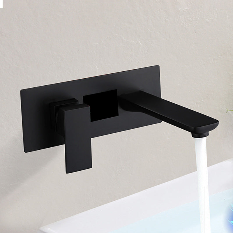 Modern Wall Mounted Faucets Digital Display Screen Led Wall Mounted Bathroom Faucet Clearhalo 'Accueil' 'Amélioration Domiciliaire' 'bathroom_sink_faucets' 'Ensembles de Lavabo & de Robinet de Toilette' 'home_improvement' 'home_improvement_bathroom_sink_faucets' 'Robinet de Lavabo de Salle de Bain' 'Rénovation et Équipement de Salle de Bain' 6198212