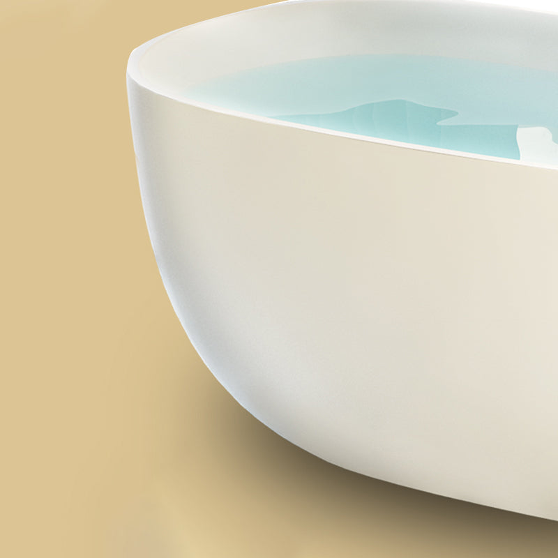 Acrylic-Fiberglass Oval Bathtub Contemporary Soaking Bathtub with Drain and Overflow Trim Clearhalo 'Bathroom Remodel & Bathroom Fixtures' 'Bathtubs' 'Home Improvement' 'home_improvement' 'home_improvement_bathtubs' 'Showers & Bathtubs' 6201071