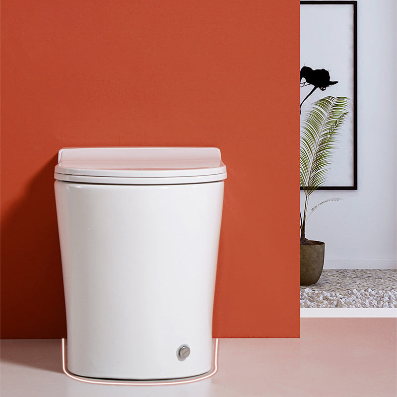 Contemporary Elongated Toilet Bowl Siphon Jet Flush Toilet with Seat for Bathroom Clearhalo 'Bathroom Remodel & Bathroom Fixtures' 'Home Improvement' 'home_improvement' 'home_improvement_toilets' 'Toilets & Bidets' 'Toilets' 6203514