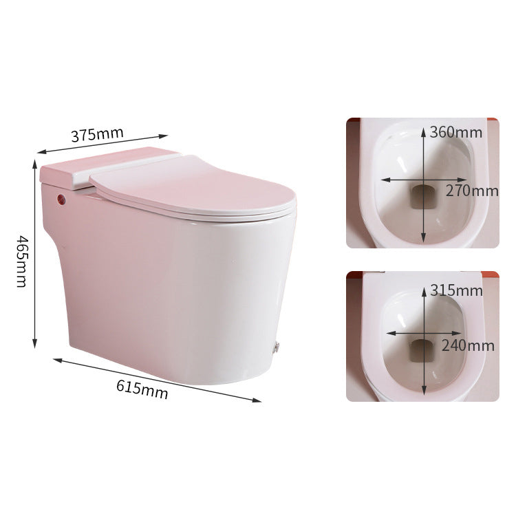 Contemporary Elongated Toilet Bowl Siphon Jet Flush Toilet with Seat for Bathroom Clearhalo 'Bathroom Remodel & Bathroom Fixtures' 'Home Improvement' 'home_improvement' 'home_improvement_toilets' 'Toilets & Bidets' 'Toilets' 6203525