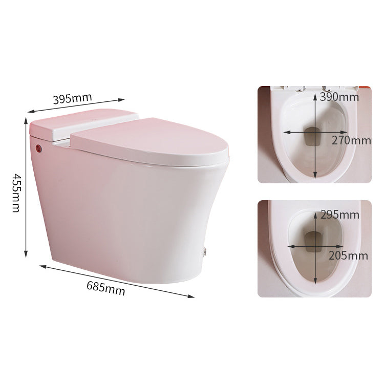 Contemporary Elongated Toilet Bowl Siphon Jet Flush Toilet with Seat for Bathroom Clearhalo 'Bathroom Remodel & Bathroom Fixtures' 'Home Improvement' 'home_improvement' 'home_improvement_toilets' 'Toilets & Bidets' 'Toilets' 6203527