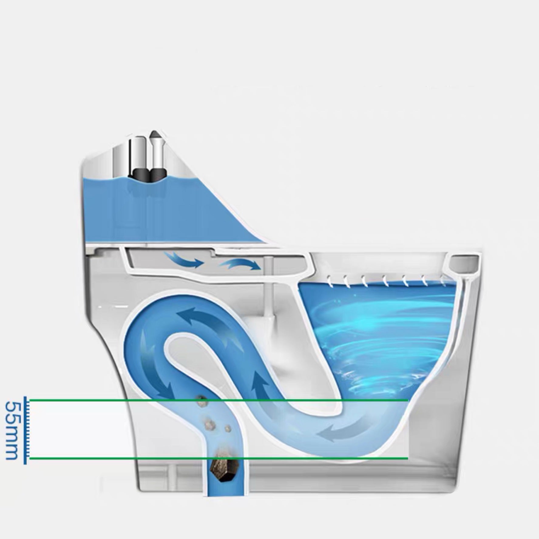 Modern Siphon Jet Toilet Bowl Floor Mount Flush Toilet with Toilet Seat Clearhalo 'Bathroom Remodel & Bathroom Fixtures' 'Home Improvement' 'home_improvement' 'home_improvement_toilets' 'Toilets & Bidets' 'Toilets' 6203542