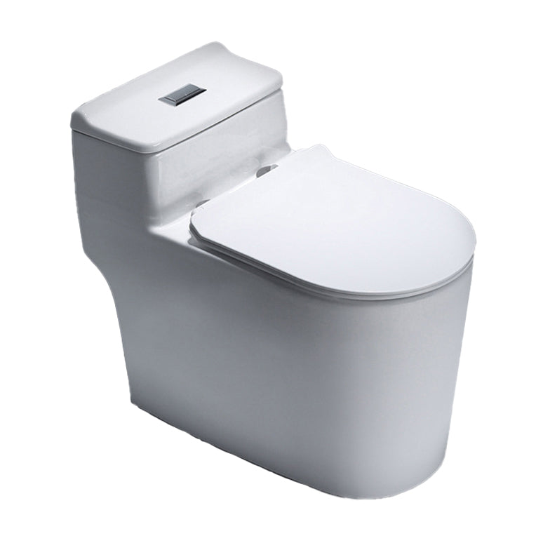 Modern One Piece Toilet Bowl Floor Mount Flush Toilet with Seat 16" Clearhalo 'Bathroom Remodel & Bathroom Fixtures' 'Home Improvement' 'home_improvement' 'home_improvement_toilets' 'Toilets & Bidets' 'Toilets' 6203595