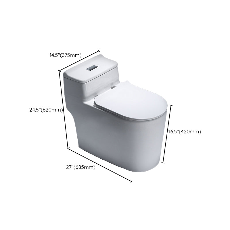 Modern One Piece Toilet Bowl Floor Mount Flush Toilet with Seat Clearhalo 'Bathroom Remodel & Bathroom Fixtures' 'Home Improvement' 'home_improvement' 'home_improvement_toilets' 'Toilets & Bidets' 'Toilets' 6203602