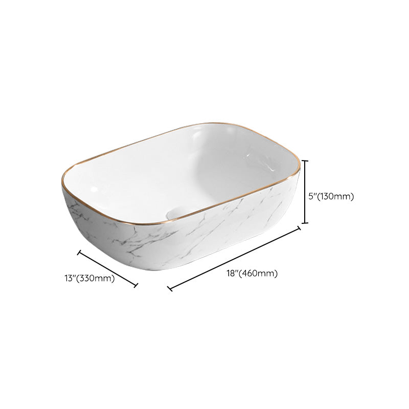 Contemporary Bathroom Sink Pop-Up Drain Porcelain Oval-Shape Vessel Bathroom Sink Clearhalo 'Bathroom Remodel & Bathroom Fixtures' 'Bathroom Sinks & Faucet Components' 'Bathroom Sinks' 'bathroom_sink' 'Home Improvement' 'home_improvement' 'home_improvement_bathroom_sink' 6206253