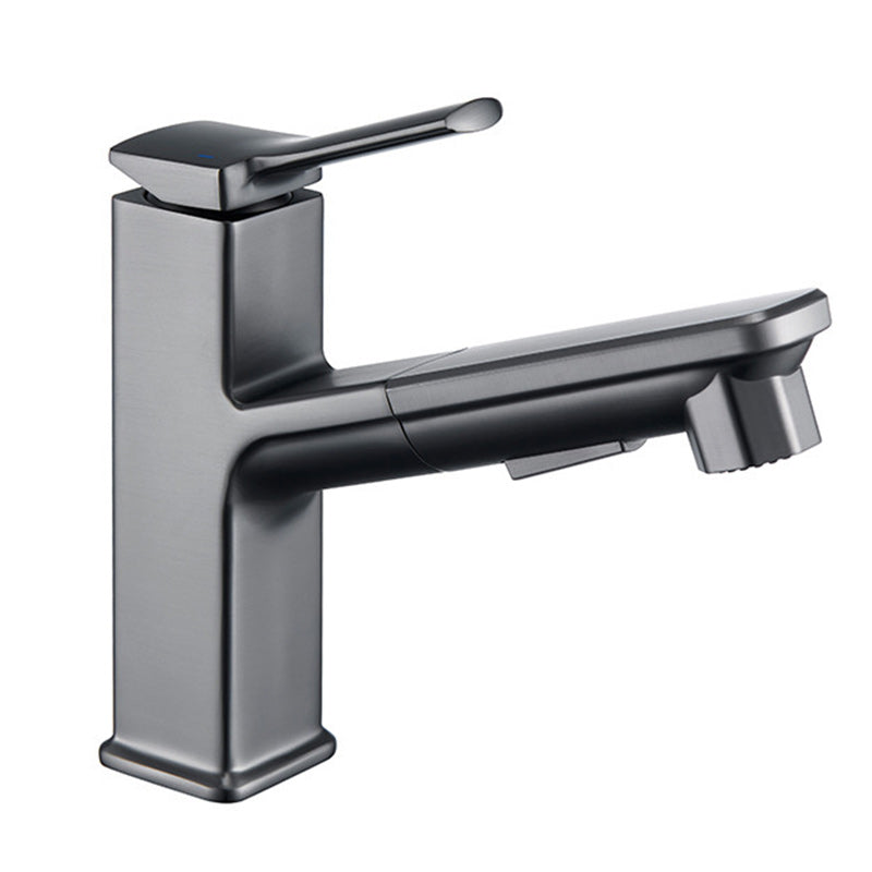 Contemporary Vessel Faucet Lever Handles Low Arc Copper Vessel Faucet Clearhalo 'Bathroom Remodel & Bathroom Fixtures' 'Bathroom Sink Faucets' 'Bathroom Sinks & Faucet Components' 'bathroom_sink_faucets' 'Home Improvement' 'home_improvement' 'home_improvement_bathroom_sink_faucets' 6211606