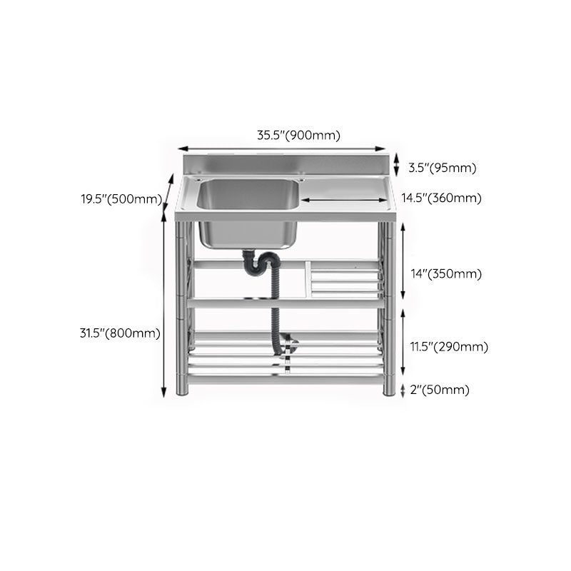 Classic Style Kitchen Sink Stainless Steel 2 Holes Undermount Kitchen Sink Clearhalo 'Home Improvement' 'home_improvement' 'home_improvement_kitchen_sinks' 'Kitchen Remodel & Kitchen Fixtures' 'Kitchen Sinks & Faucet Components' 'Kitchen Sinks' 'kitchen_sinks' 6211745