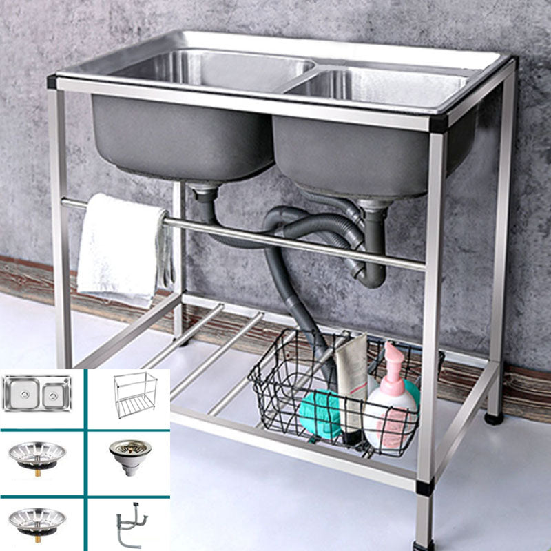 Modern Workstation Ledge Stainless Steel with Faucet and Soap Dispenser Sink Sink Only Not Available Clearhalo 'Home Improvement' 'home_improvement' 'home_improvement_kitchen_sinks' 'Kitchen Remodel & Kitchen Fixtures' 'Kitchen Sinks & Faucet Components' 'Kitchen Sinks' 'kitchen_sinks' 6211782