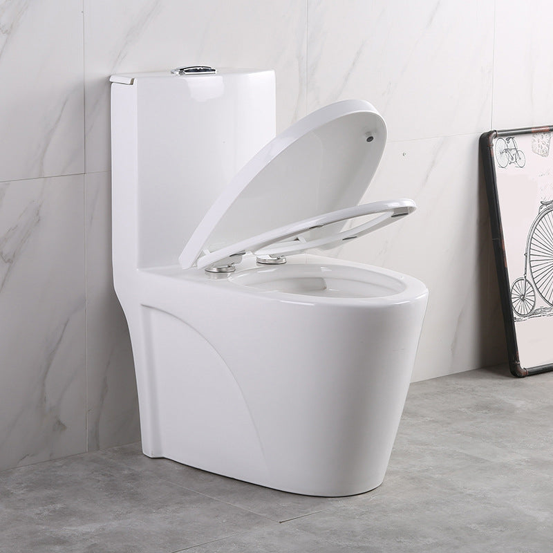 Contemporary Elongated Toilet Bowl Gravity Flush Toilet with Seat for Bathroom 12" Clearhalo 'Bathroom Remodel & Bathroom Fixtures' 'Home Improvement' 'home_improvement' 'home_improvement_toilets' 'Toilets & Bidets' 'Toilets' 6212595