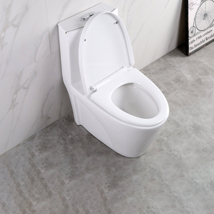 Contemporary Elongated Toilet Bowl Gravity Flush Toilet with Seat for Bathroom Clearhalo 'Bathroom Remodel & Bathroom Fixtures' 'Home Improvement' 'home_improvement' 'home_improvement_toilets' 'Toilets & Bidets' 'Toilets' 6212612