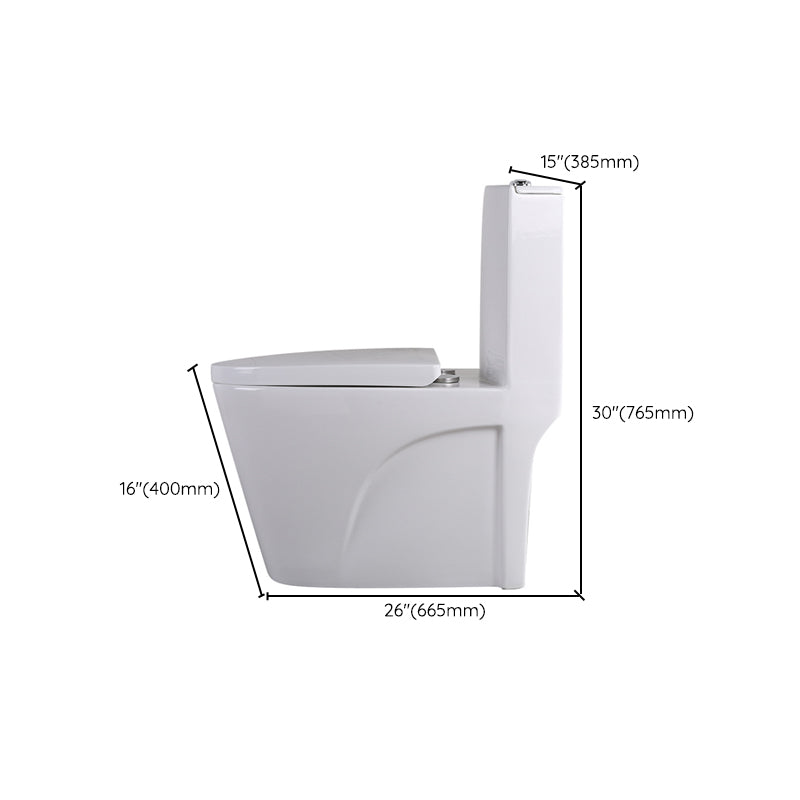 Contemporary Elongated Toilet Bowl Gravity Flush Toilet with Seat for Bathroom Clearhalo 'Bathroom Remodel & Bathroom Fixtures' 'Home Improvement' 'home_improvement' 'home_improvement_toilets' 'Toilets & Bidets' 'Toilets' 6212618