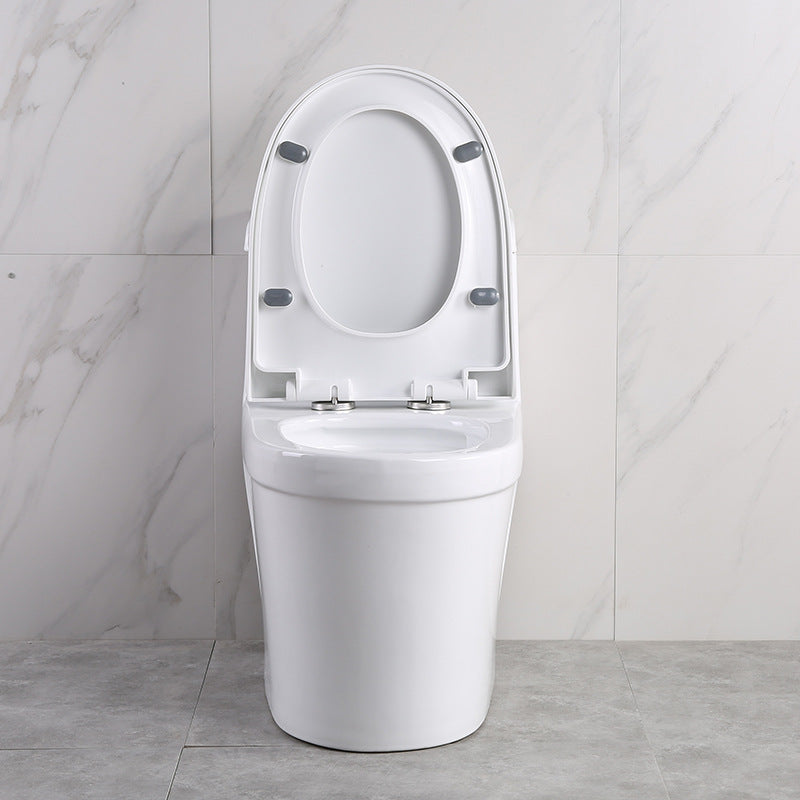 White Modern Flush Toilet Ceramic Elong One-Piece Toilet with Slow Close Seat 7" Clearhalo 'Bathroom Remodel & Bathroom Fixtures' 'Home Improvement' 'home_improvement' 'home_improvement_toilets' 'Toilets & Bidets' 'Toilets' 6212673