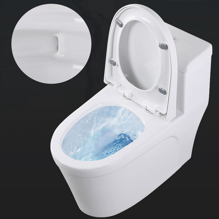 White Modern Flush Toilet Ceramic Elong One-Piece Toilet with Slow Close Seat Clearhalo 'Bathroom Remodel & Bathroom Fixtures' 'Home Improvement' 'home_improvement' 'home_improvement_toilets' 'Toilets & Bidets' 'Toilets' 6212675