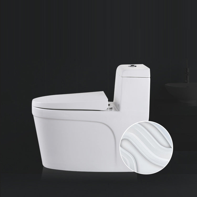 White Modern Flush Toilet Ceramic Elong One-Piece Toilet with Slow Close Seat Clearhalo 'Bathroom Remodel & Bathroom Fixtures' 'Home Improvement' 'home_improvement' 'home_improvement_toilets' 'Toilets & Bidets' 'Toilets' 6212678