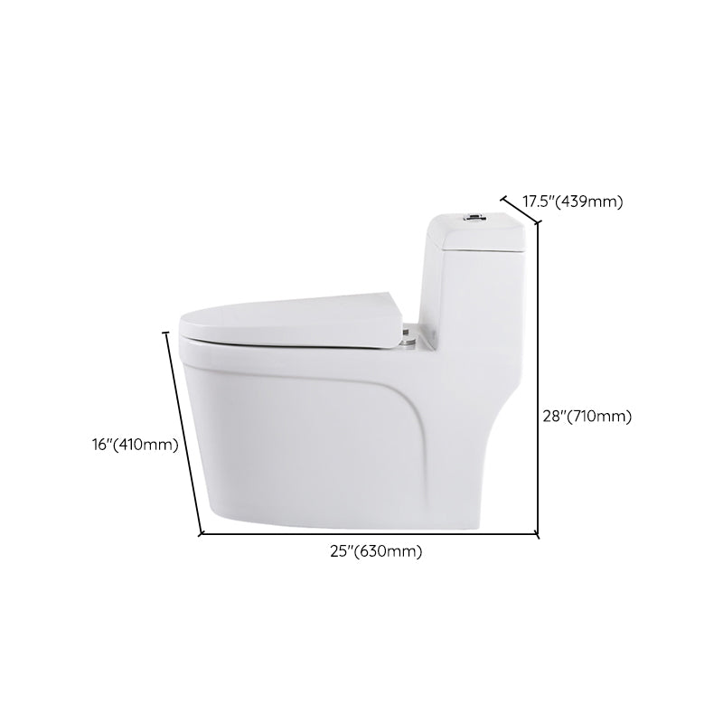 White Modern Flush Toilet Ceramic Elong One-Piece Toilet with Slow Close Seat Clearhalo 'Bathroom Remodel & Bathroom Fixtures' 'Home Improvement' 'home_improvement' 'home_improvement_toilets' 'Toilets & Bidets' 'Toilets' 6212688