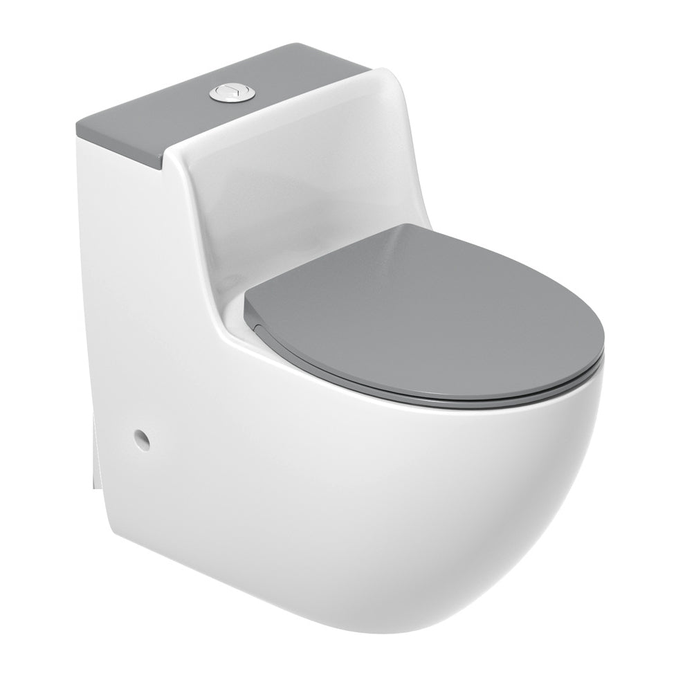 Modern Elongated Toilet Bowl Siphon Jet Flush Toilet with Seat Grey 16" Clearhalo 'Bathroom Remodel & Bathroom Fixtures' 'Home Improvement' 'home_improvement' 'home_improvement_toilets' 'Toilets & Bidets' 'Toilets' 6212716