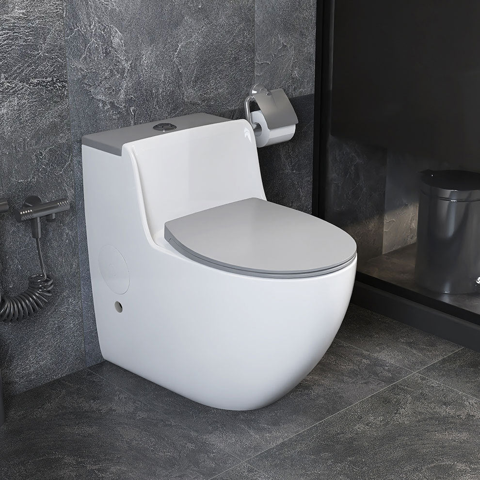 Modern Elongated Toilet Bowl Siphon Jet Flush Toilet with Seat Clearhalo 'Bathroom Remodel & Bathroom Fixtures' 'Home Improvement' 'home_improvement' 'home_improvement_toilets' 'Toilets & Bidets' 'Toilets' 6212719