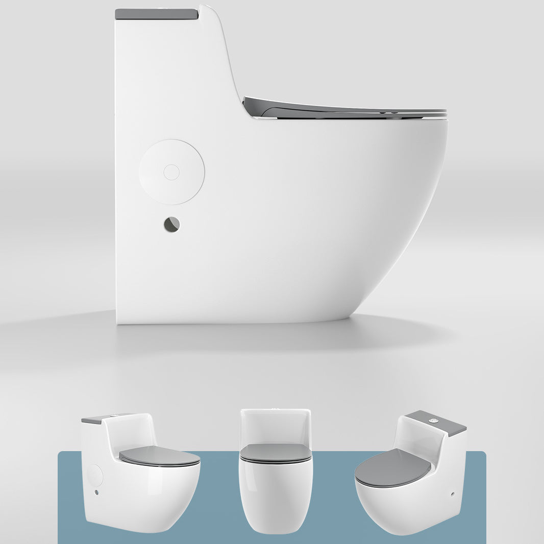 Modern Elongated Toilet Bowl Siphon Jet Flush Toilet with Seat Clearhalo 'Bathroom Remodel & Bathroom Fixtures' 'Home Improvement' 'home_improvement' 'home_improvement_toilets' 'Toilets & Bidets' 'Toilets' 6212722