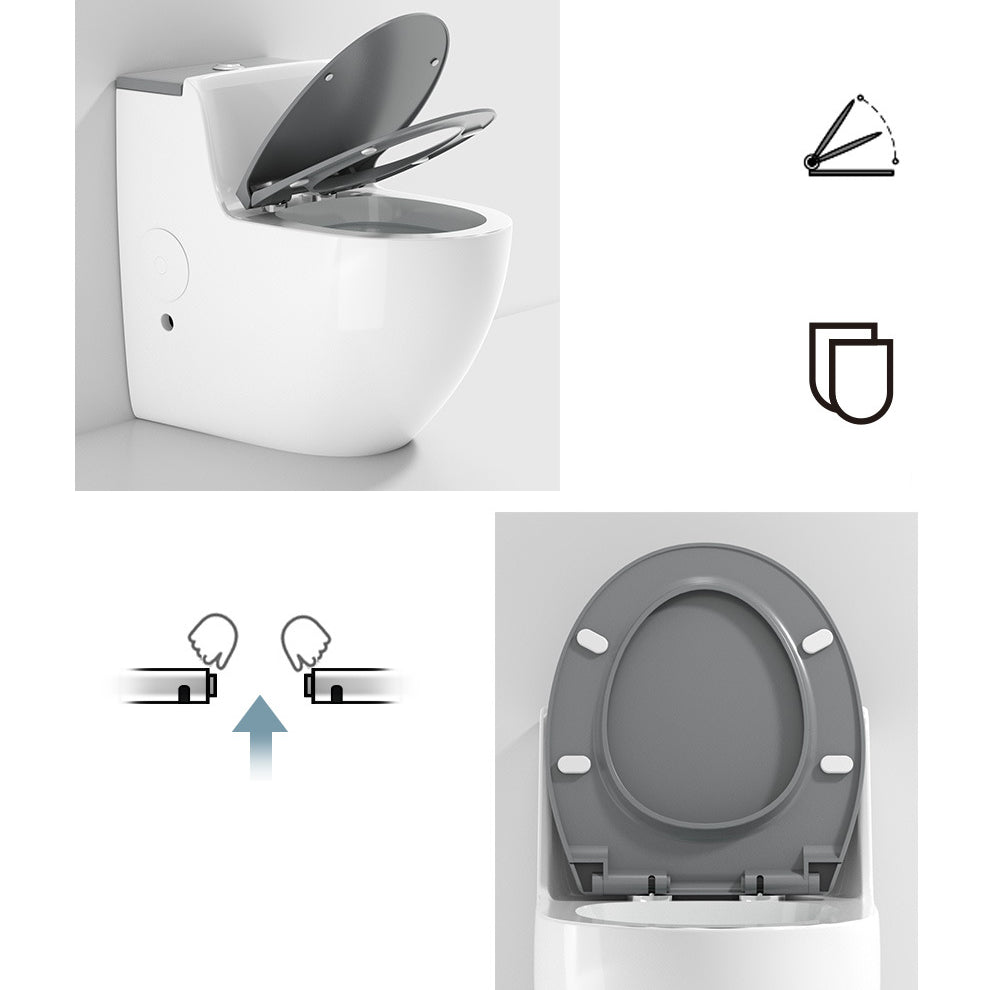 Modern Elongated Toilet Bowl Siphon Jet Flush Toilet with Seat Clearhalo 'Bathroom Remodel & Bathroom Fixtures' 'Home Improvement' 'home_improvement' 'home_improvement_toilets' 'Toilets & Bidets' 'Toilets' 6212730