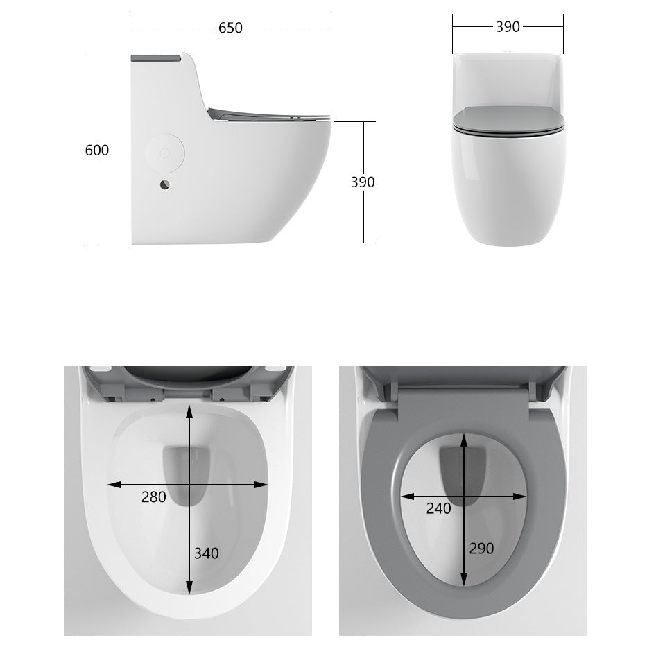 Modern Elongated Toilet Bowl Siphon Jet Flush Toilet with Seat Clearhalo 'Bathroom Remodel & Bathroom Fixtures' 'Home Improvement' 'home_improvement' 'home_improvement_toilets' 'Toilets & Bidets' 'Toilets' 6212734