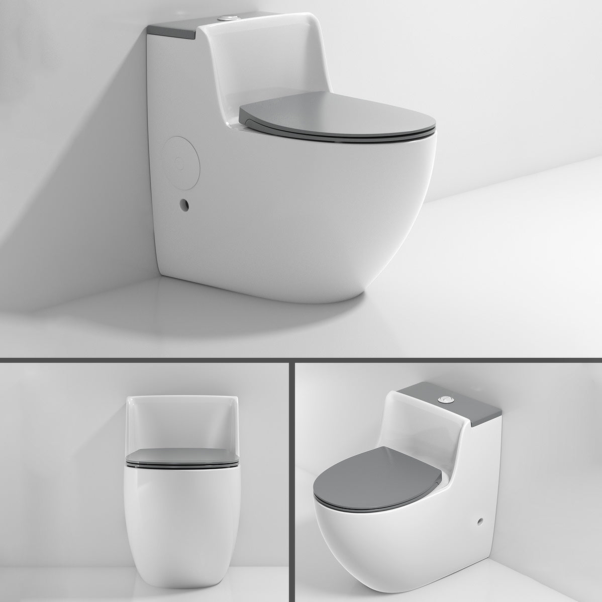 Modern Elongated Toilet Bowl Siphon Jet Flush Toilet with Seat Clearhalo 'Bathroom Remodel & Bathroom Fixtures' 'Home Improvement' 'home_improvement' 'home_improvement_toilets' 'Toilets & Bidets' 'Toilets' 6212736