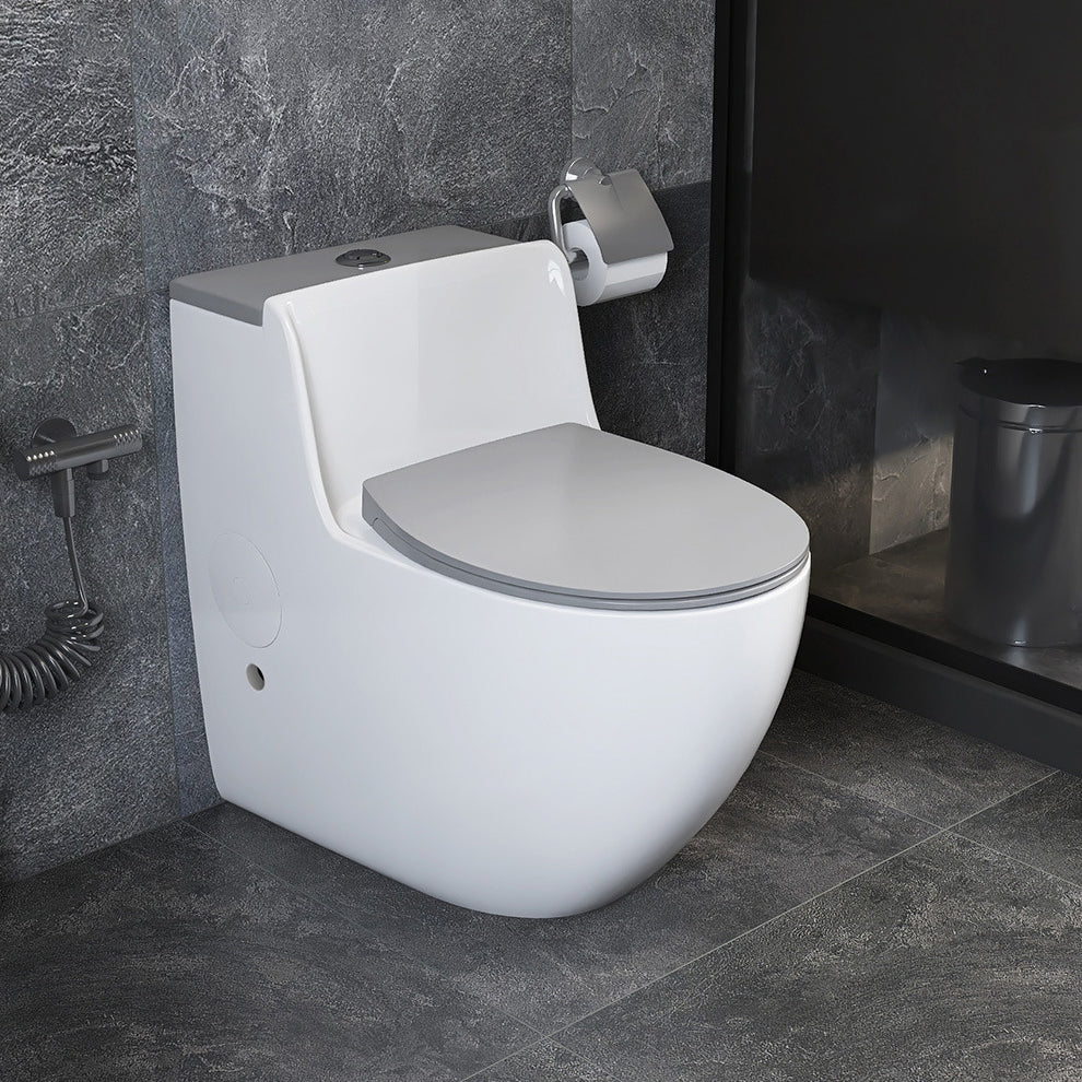 Modern Elongated Toilet Bowl Siphon Jet Flush Toilet with Seat Clearhalo 'Bathroom Remodel & Bathroom Fixtures' 'Home Improvement' 'home_improvement' 'home_improvement_toilets' 'Toilets & Bidets' 'Toilets' 6212744