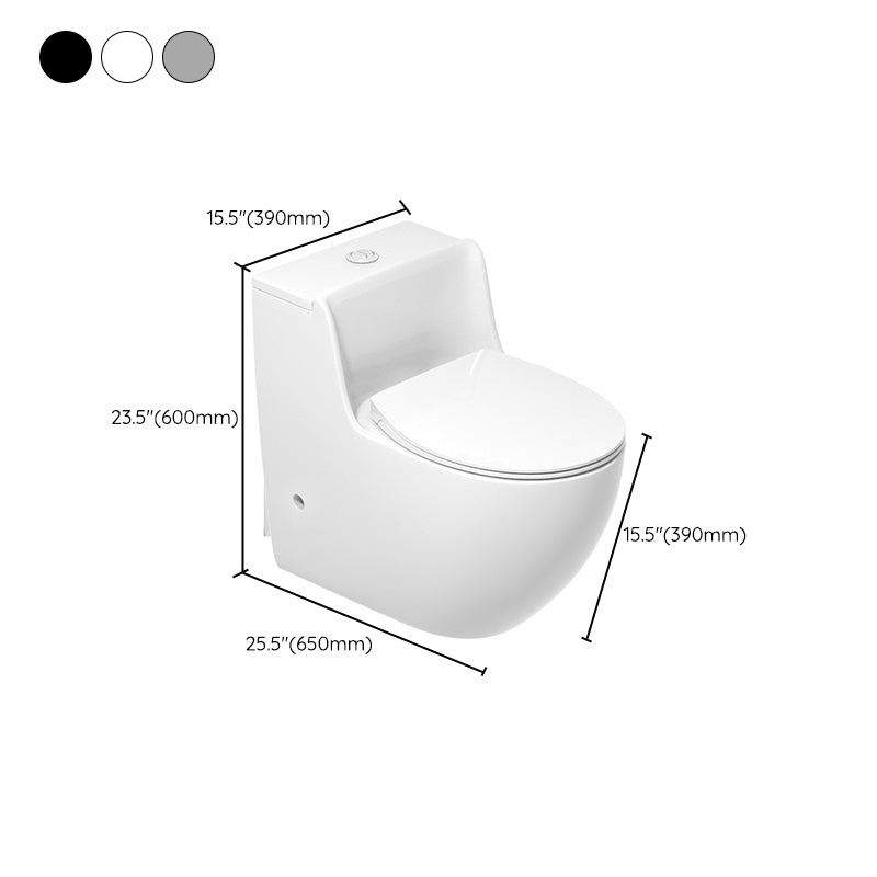 Modern Elongated Toilet Bowl Siphon Jet Flush Toilet with Seat Clearhalo 'Bathroom Remodel & Bathroom Fixtures' 'Home Improvement' 'home_improvement' 'home_improvement_toilets' 'Toilets & Bidets' 'Toilets' 6212746