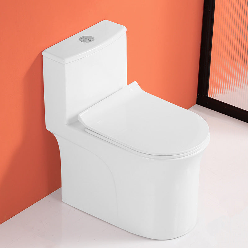 Floor Mounted Porcelain Toilet One-Piece Toilet Modern Flush Toilet 15"L x 23"W x 26"H Clearhalo 'Bathroom Remodel & Bathroom Fixtures' 'Home Improvement' 'home_improvement' 'home_improvement_toilets' 'Toilets & Bidets' 'Toilets' 6213931