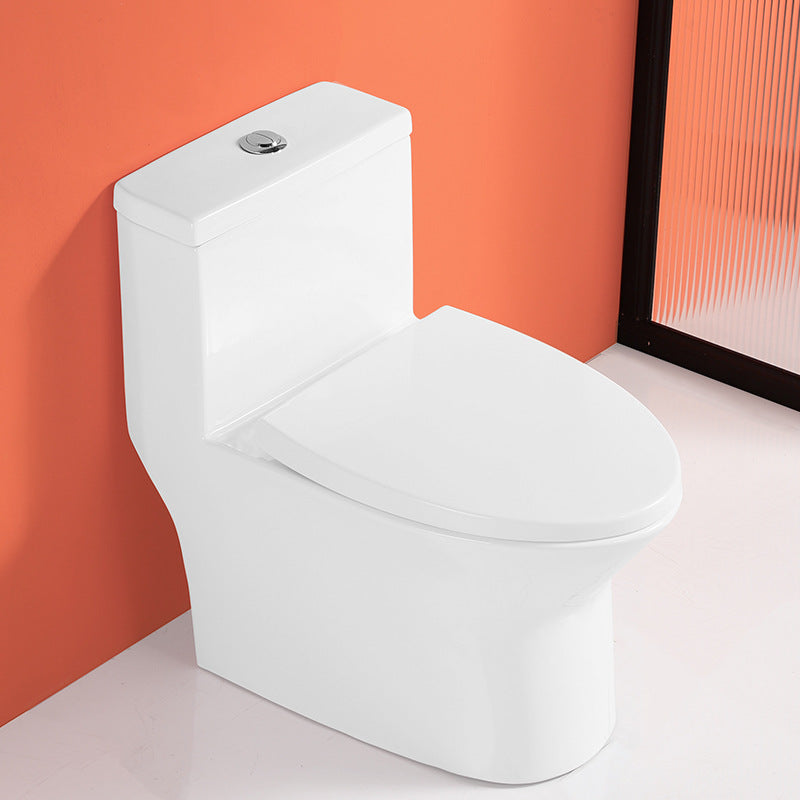 Floor Mounted Porcelain Toilet One-Piece Toilet Modern Flush Toilet 16"L x 27"W x 27"H Clearhalo 'Bathroom Remodel & Bathroom Fixtures' 'Home Improvement' 'home_improvement' 'home_improvement_toilets' 'Toilets & Bidets' 'Toilets' 6213932