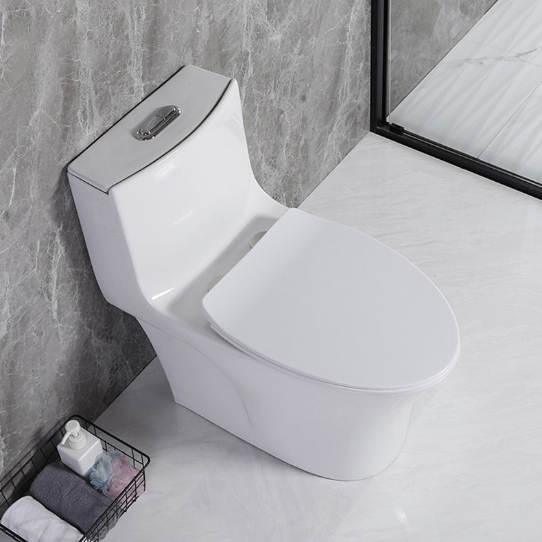 Modern Siphon Jet Toilet Floor Mount Flush Toilet with Toilet Seat 15"L x 28"W x 27"H Clearhalo 'Bathroom Remodel & Bathroom Fixtures' 'Home Improvement' 'home_improvement' 'home_improvement_toilets' 'Toilets & Bidets' 'Toilets' 6213957