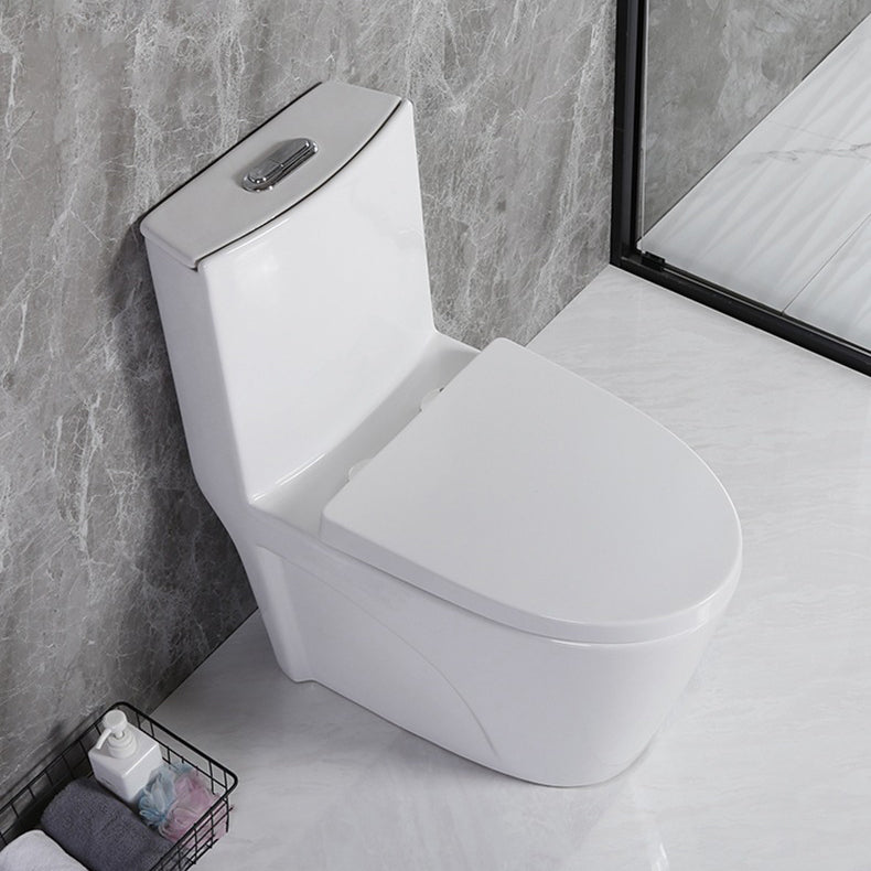 Modern Siphon Jet Toilet Floor Mount Flush Toilet with Toilet Seat 15"L x 27"W x 30"H Clearhalo 'Bathroom Remodel & Bathroom Fixtures' 'Home Improvement' 'home_improvement' 'home_improvement_toilets' 'Toilets & Bidets' 'Toilets' 6213958
