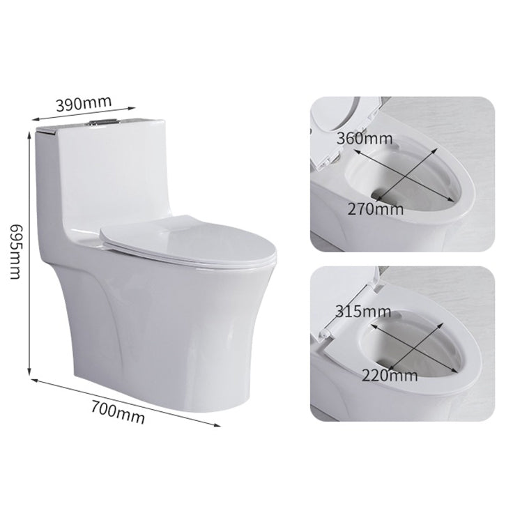 Modern Siphon Jet Toilet Floor Mount Flush Toilet with Toilet Seat Clearhalo 'Bathroom Remodel & Bathroom Fixtures' 'Home Improvement' 'home_improvement' 'home_improvement_toilets' 'Toilets & Bidets' 'Toilets' 6213971
