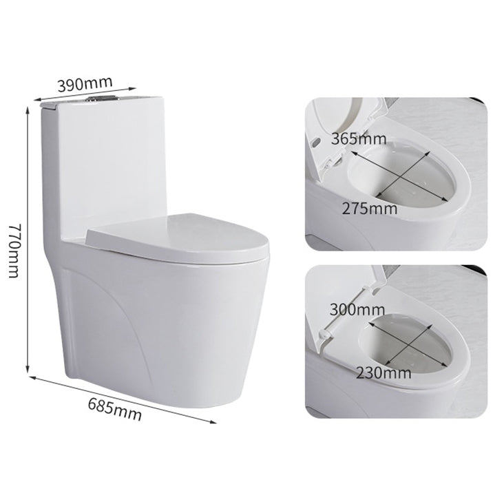 Modern Siphon Jet Toilet Floor Mount Flush Toilet with Toilet Seat Clearhalo 'Bathroom Remodel & Bathroom Fixtures' 'Home Improvement' 'home_improvement' 'home_improvement_toilets' 'Toilets & Bidets' 'Toilets' 6213974