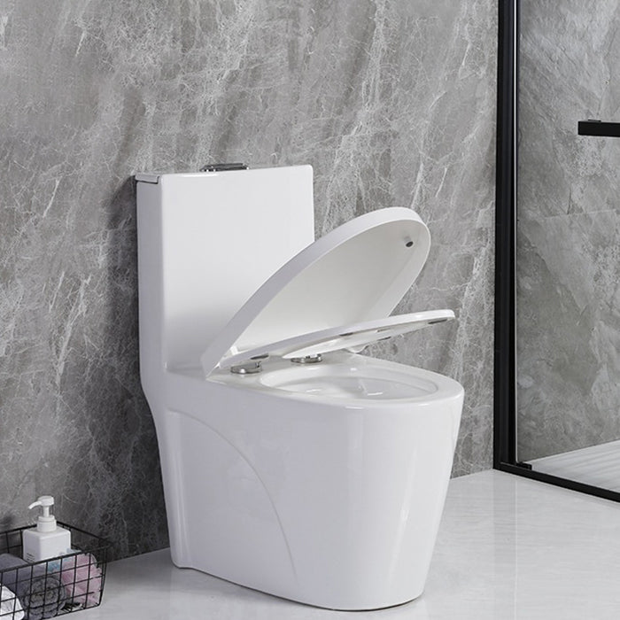 Modern Siphon Jet Toilet Floor Mount Flush Toilet with Toilet Seat Clearhalo 'Bathroom Remodel & Bathroom Fixtures' 'Home Improvement' 'home_improvement' 'home_improvement_toilets' 'Toilets & Bidets' 'Toilets' 6213975