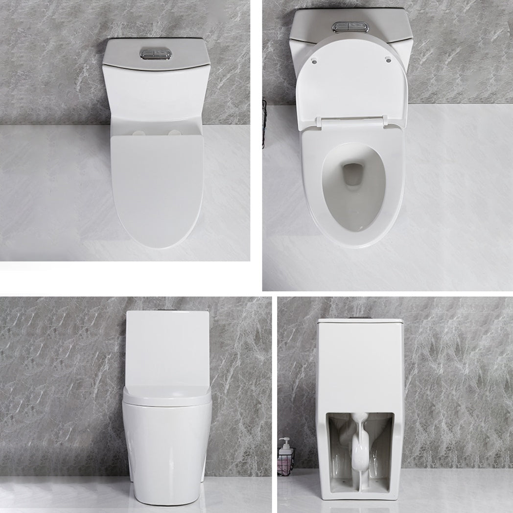 Modern Siphon Jet Toilet Floor Mount Flush Toilet with Toilet Seat Clearhalo 'Bathroom Remodel & Bathroom Fixtures' 'Home Improvement' 'home_improvement' 'home_improvement_toilets' 'Toilets & Bidets' 'Toilets' 6213976