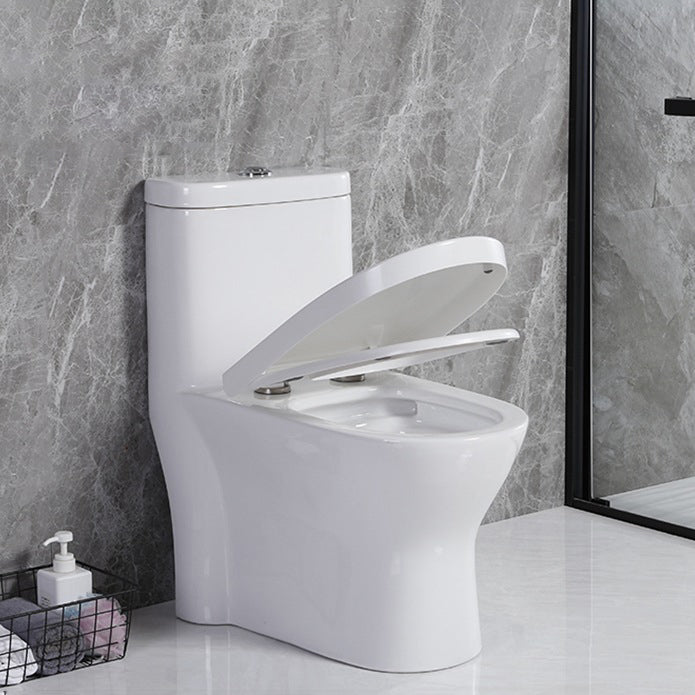 Modern Siphon Jet Toilet Floor Mount Flush Toilet with Toilet Seat Clearhalo 'Bathroom Remodel & Bathroom Fixtures' 'Home Improvement' 'home_improvement' 'home_improvement_toilets' 'Toilets & Bidets' 'Toilets' 6213978
