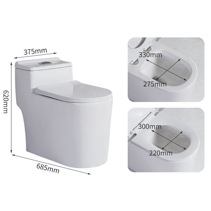 Modern Siphon Jet Toilet Floor Mount Flush Toilet with Toilet Seat Clearhalo 'Bathroom Remodel & Bathroom Fixtures' 'Home Improvement' 'home_improvement' 'home_improvement_toilets' 'Toilets & Bidets' 'Toilets' 6213980